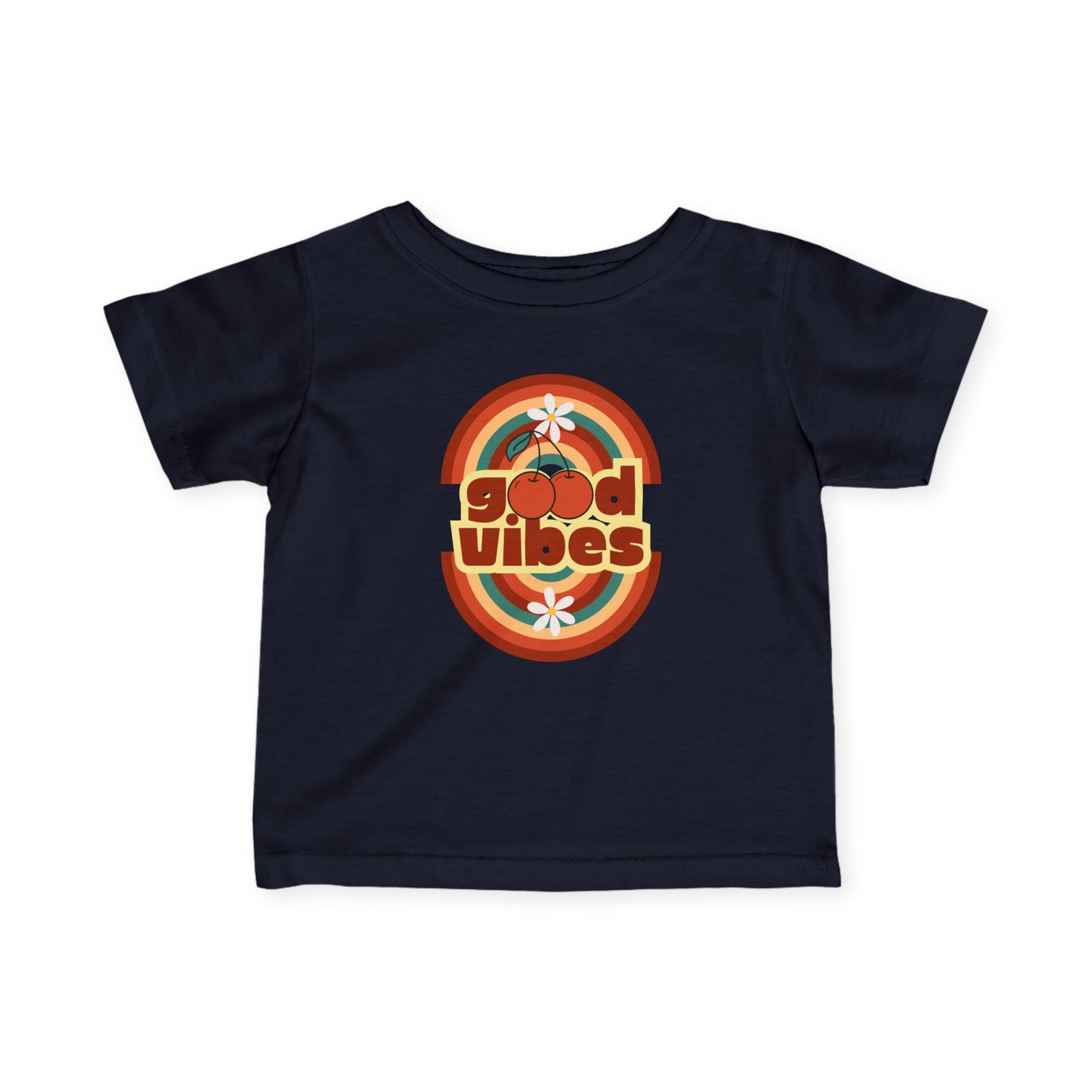 Good Vibes - Retro Good Vibes Infant Tee, Baby T-Shirt, Toddler Shirt, Cute Gift for New Parents, Summer Outfit, 1st Birthday Apparel