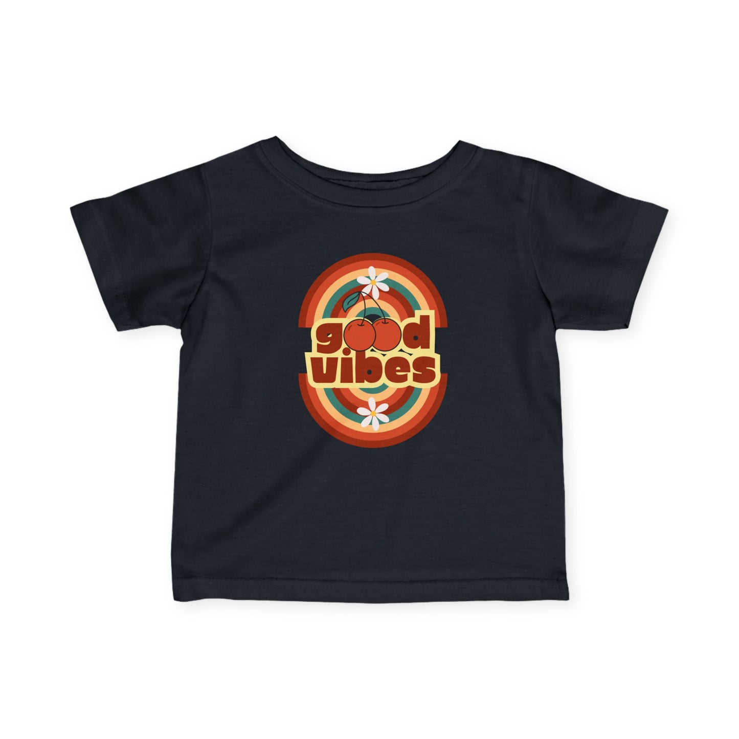 Good Vibes - Retro Good Vibes Infant Tee, Baby T-Shirt, Toddler Shirt, Cute Gift for New Parents, Summer Outfit, 1st Birthday Apparel