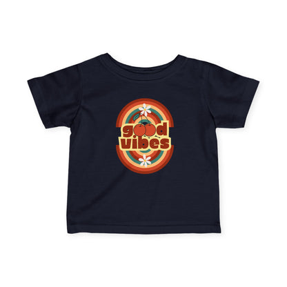 Good Vibes - Retro Good Vibes Infant Tee, Baby T-Shirt, Toddler Shirt, Cute Gift for New Parents, Summer Outfit, 1st Birthday Apparel