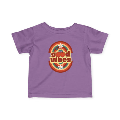 Good Vibes - Retro Good Vibes Infant Tee, Baby T-Shirt, Toddler Shirt, Cute Gift for New Parents, Summer Outfit, 1st Birthday Apparel
