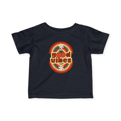 Good Vibes - Retro Good Vibes Infant Tee, Baby T-Shirt, Toddler Shirt, Cute Gift for New Parents, Summer Outfit, 1st Birthday Apparel