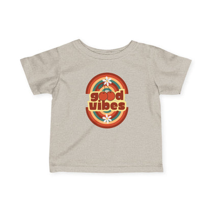 Good Vibes - Retro Good Vibes Infant Tee, Baby T-Shirt, Toddler Shirt, Cute Gift for New Parents, Summer Outfit, 1st Birthday Apparel
