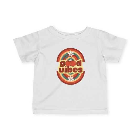 Good Vibes - Retro Good Vibes Infant Tee, Baby T-Shirt, Toddler Shirt, Cute Gift for New Parents, Summer Outfit, 1st Birthday Apparel