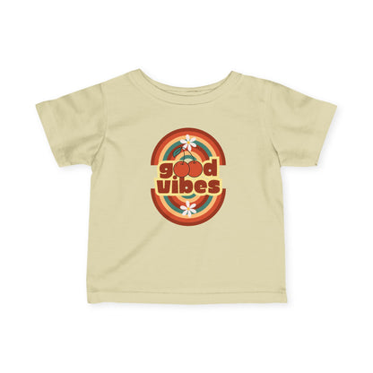 Good Vibes - Retro Good Vibes Infant Tee, Baby T-Shirt, Toddler Shirt, Cute Gift for New Parents, Summer Outfit, 1st Birthday Apparel