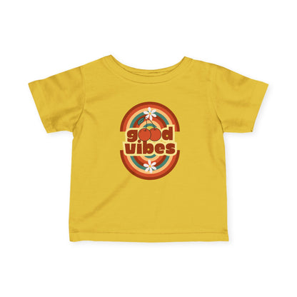 Good Vibes - Retro Good Vibes Infant Tee, Baby T-Shirt, Toddler Shirt, Cute Gift for New Parents, Summer Outfit, 1st Birthday Apparel